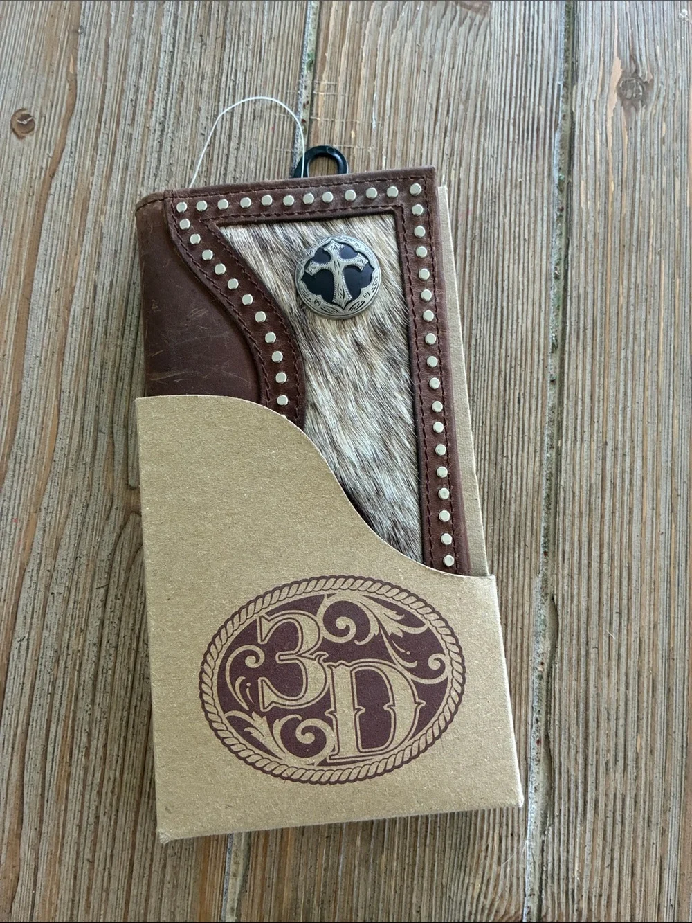 NWT 3D Belt Company Western Brown Wallet